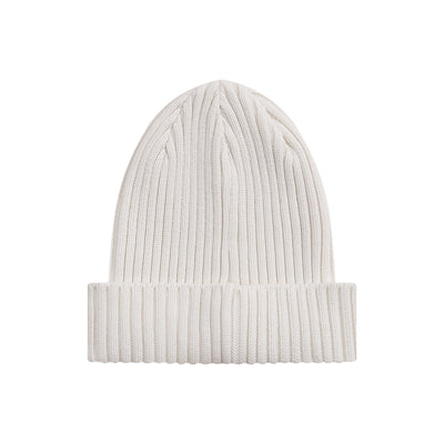 Embroidered Kitsune Mask and Blossom Beanie - Off White