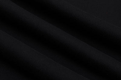 Embroidered Moonlit Blossom and Kitsune Baggy Cargo Sweatpants - Black