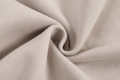 Embroidered Autumn Tranquility Hoodie (Oversized) - Beige