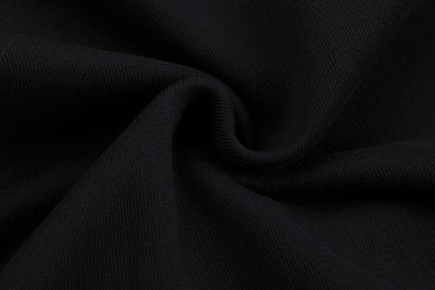 Embroidered Autumn Tranquility Hoodie (Oversized) - Black