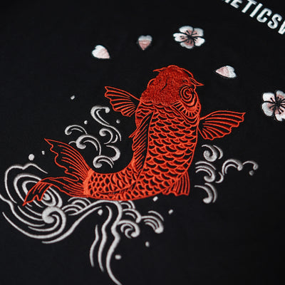 Embroidered Heavy Weight Jumping Koi T Shirt