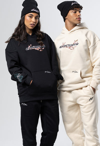 Embroidered Sakura Jogger – 1st Edition Black