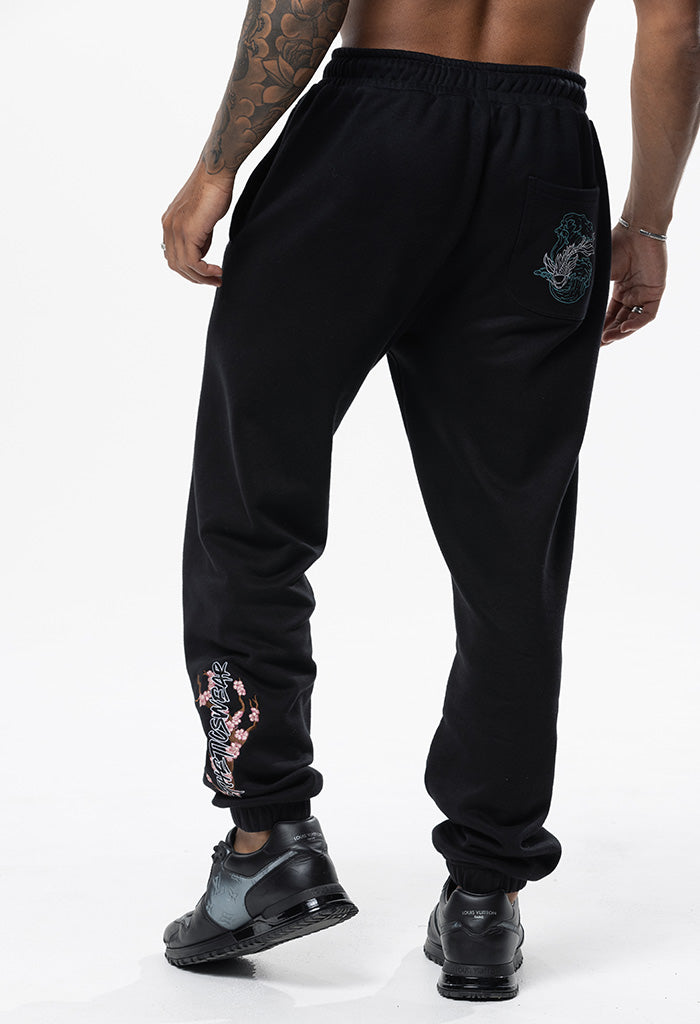 Embroidered Sakura Jogger – 1st Edition Black